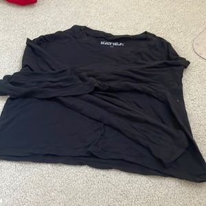 Katie J Nyc black cropped long sleeve